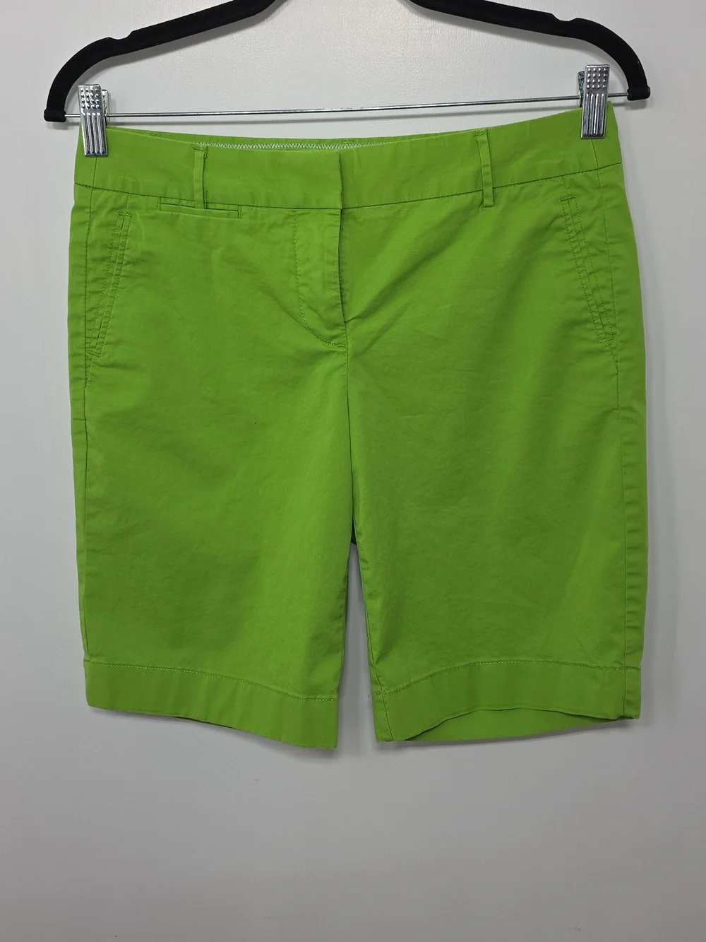 J. Crew Womens Lime Green Bermuda Shorts Size 2 W30 x 9 Insean - Picture 3 of 10